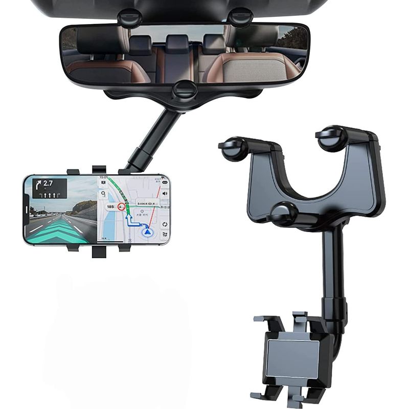 Autohandyhalterung Für Den Rückspiegel, 360° Drehbare, Ausziehbare Autohandyhalterung, Geeignet Für Alle Smartphones