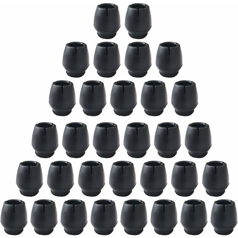 Silikon-antirutschfüße Für Tisch Und Stuhl, 32 Stück Stuhlkappen, Stuhlbeinschoner Für Runde Möbelbeine, Schwarz (12-16 Mm)