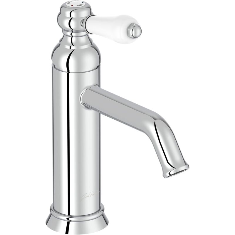 Waschtischarmatur, Retro-design, Keramikgriff, Wassersparend, Einfache Montage, Chrom-finish, 17 X 23,2 X 5,5 Cm