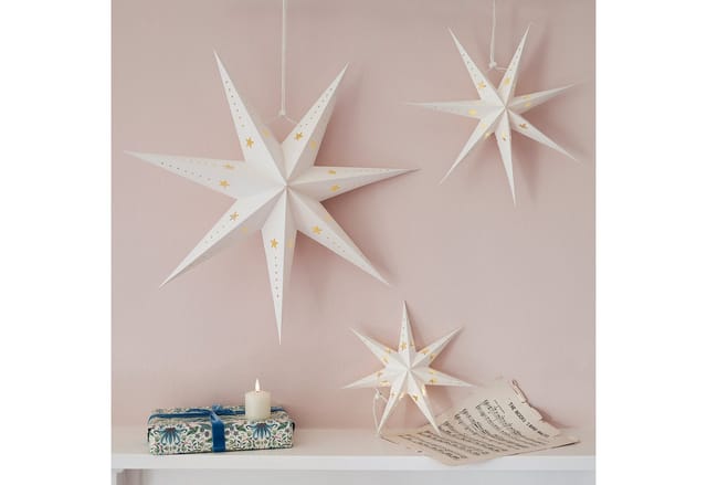 LED Sterne Trio aus Papier