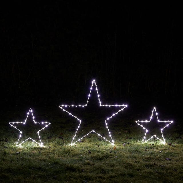 3er Set Osby LED Stern Stableuchten Weihnachtsdeko außen