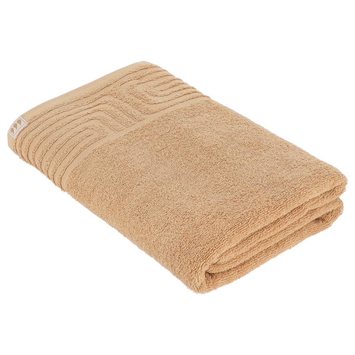 Badehandtuch 90 X 150 Cm, 100 % Baumwolle, Tribal-muster – Oker - Tendance