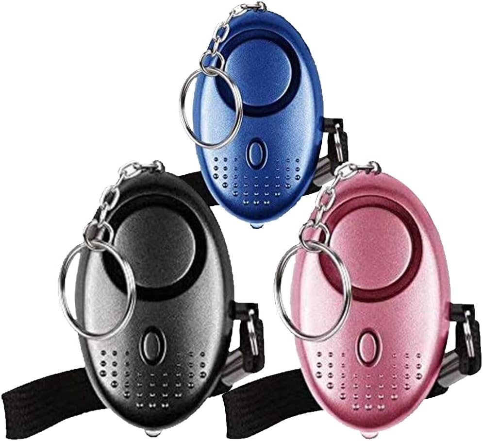 Notfall Persönlicher Alarm Qoosea Scream Safesound Alarm 140db Led Taschenlampe Für Kinder/frauen/senioren/student Self Defense Schutz Gesichert (schwarz + Blau + Rosa)