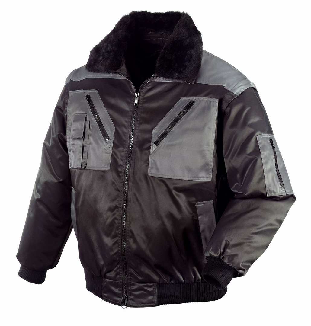 Pilotenjacke 4-in-1 Gr. 3xl, Schwarz/grau