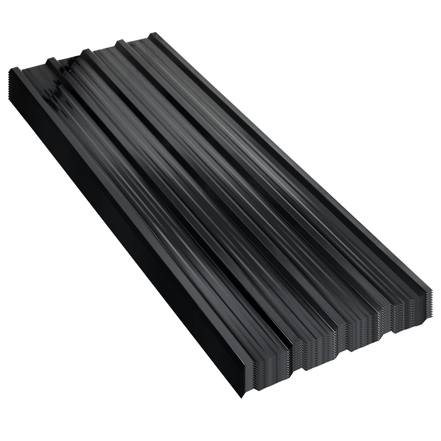 Tolletour 12er Trapezblech Dachplatten 0,25 Mm, 129 X 46 Cm, Anthrazit, Verzinkter Stahl, Ca. 7 M²