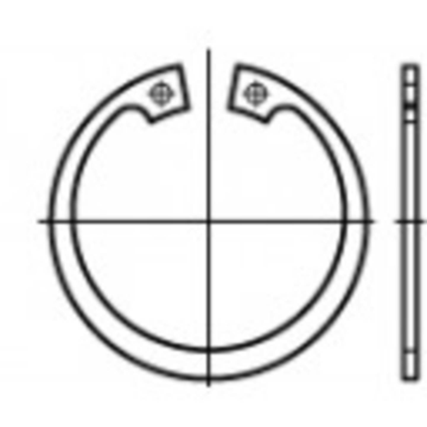 [neuwertig] B-ware Toolcraft Sicherungsring Federstahl Din 472 20mm 33,4mm 200 Stück Stabil