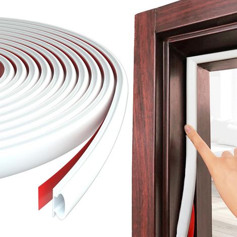 M Lange Tür- Und Fensterdichtung, Weiße D-förmige Tür- Und Fensterdichtung, Schalldämmender Ersatz Für 2,5–6 Mm Spalt, Selbstklebendes Tpe-gummi-dichtungsband Für Pvc, Pvc-dichtung