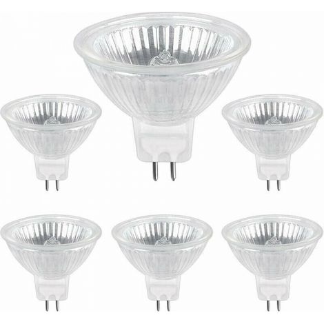 Halogenlampen-set (6 Stück), Gu5.3, 35 W, 12 V, 400 Lm, Warmweiß (2700 K), Dimmbar, Mr16-halogen-spotlampe