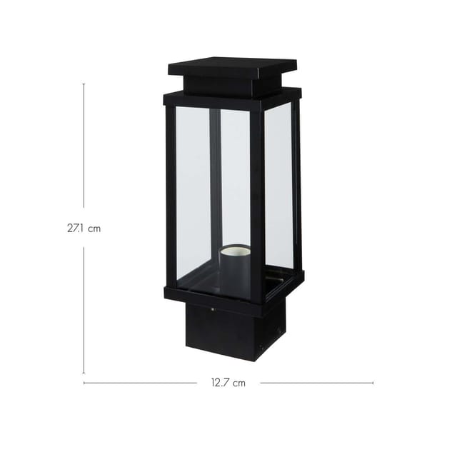 Ebony Zaunleuchte aus Aluminium