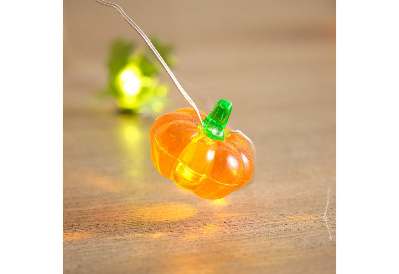 30er Lichterkette Herbstfarben Bild 2