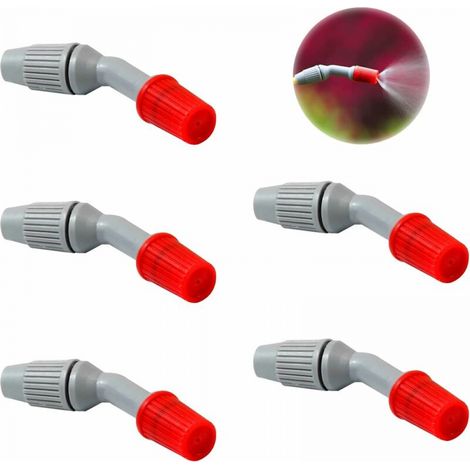 Set Mit 5 Gartenbewässerungsdüsen, Ersatzteile Zum Bewässern Und Reinigen, Grau Und Rot