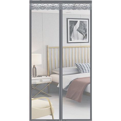 Magnetischer Moskitonetzvorhang, Selbstschließend, 110 X 230 Cm (grau)