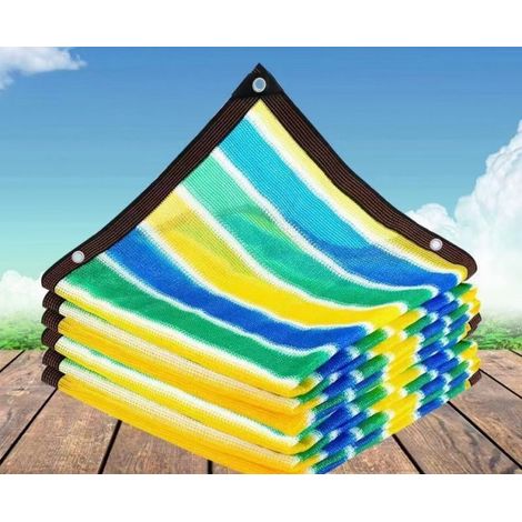 4x4 M Sonnensegel Für Terrasse Und Balkon, Rechteckiges Schattierungsnetz, Sichtschutz Für Balkon Und Terrasse, Sonnenschutzgewebe Mit 12 Pins