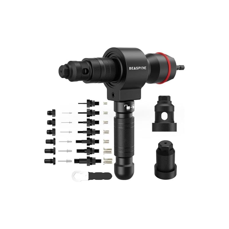 2-in-1-nietmuttern-set Für Akkuschrauber Und Bohrmaschinen, Blindnietzangen-adapterset (2,4–6,4 Mm), Muttern (m3–m12) – Nietmuttern-befestigungsset