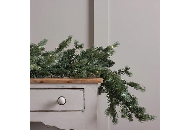 1,5m Bicolor LED Weihnachtsgirlande Tannenzweige