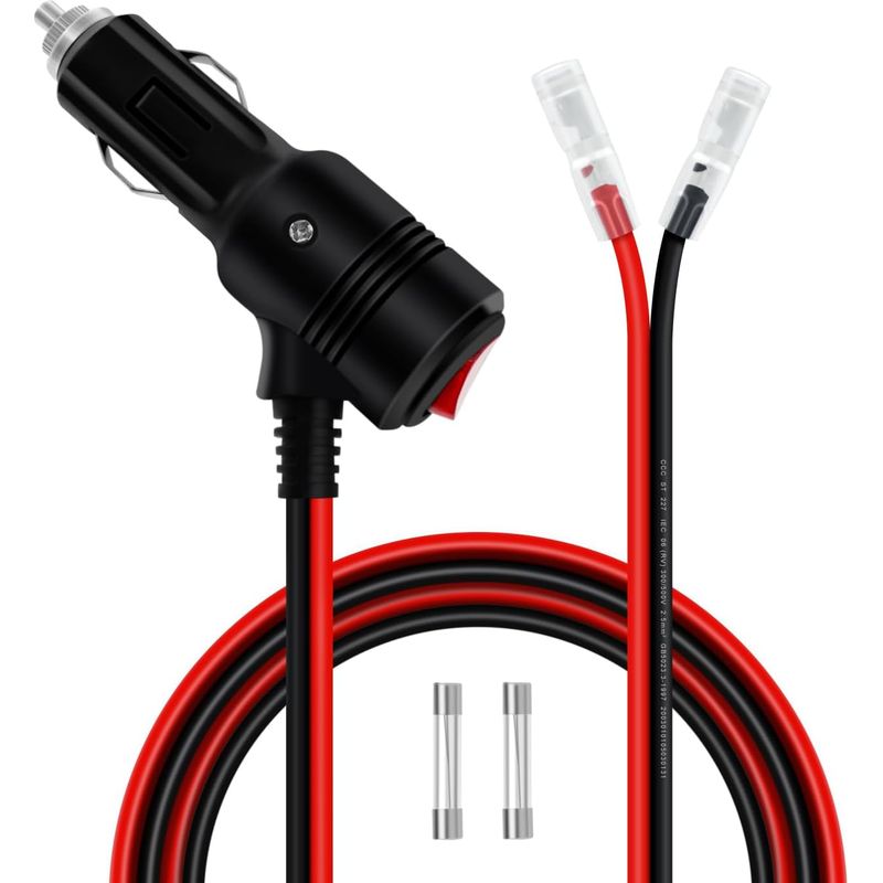 Zigarettenanzünder-adapter (männlich), Ein-/ausschalter, 14awg 20a Kupferdraht, 2 M Länge, Für Motorrad, Auto, Boot