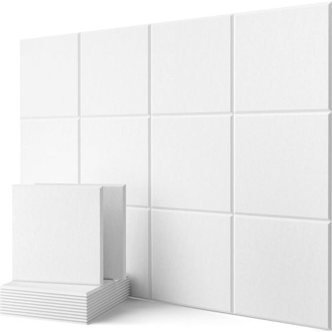 – Packung Mit 12 Quadratischen Akustikpaneelen (30 X 30 Cm) – Schalldämmung Für Wände Und Decken – Effektive Schallabsorption – Einfache Montage