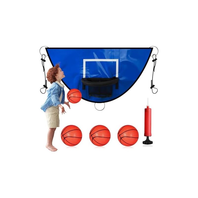 Trampolin-basketballkorb – Wasserdichtes Set, Strapazierfähig Für Kinder, Blau