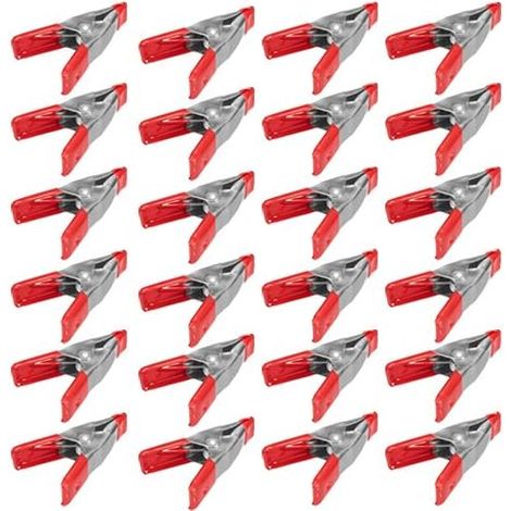 2" Mini-metallfederclips Mit Roten Gummispitzen (24er-packung)