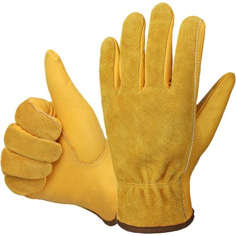 Arbeitshandschuhe Aus Leder, 1 Paar Wasserabweisende Bau-, Garten- Und Autoreparaturhandschuhe, Erhältlich In Größe Xl Für Damen Und Herren