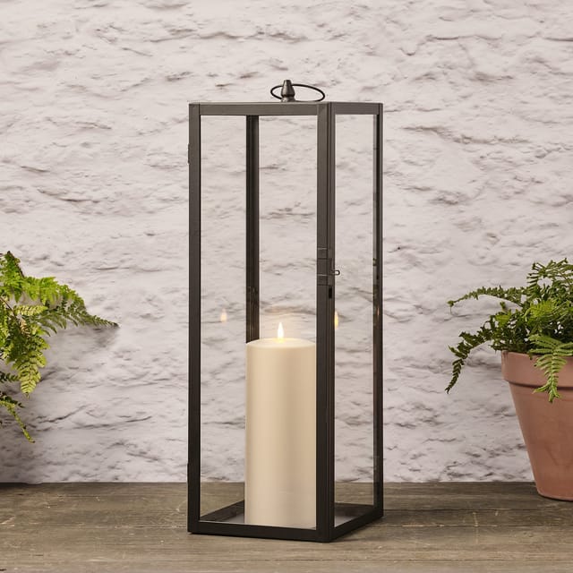 60cm Bowen Gartenlaterne mit TruGlow® Outdoor Kerze mit Fernbedienung