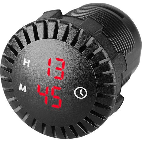 Led-autouhr, Touchscreen-uhr, Wasserdichte Digitale Autouhr, 12v/24v Mini-led-digitaluhr, Mini-motorraduhr, 5,1 Cm Durchmesser Für Autos, Boote, Suvs, Rot