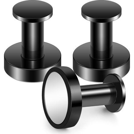 Magnetische Kleiderhaken Zum Aufhängen Von Mänteln Und Taschen, 3 Extrem Starke Schwarze Wandhaken, Türgarderobe Mit Seltenem Neodym-metallmagneten, Kühlschranktürhaken