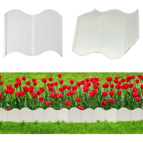 20 Stück Weiße Dekorative Gartenzäune, 14 X 15 Cm, Geländer Für Rasenpflanzen