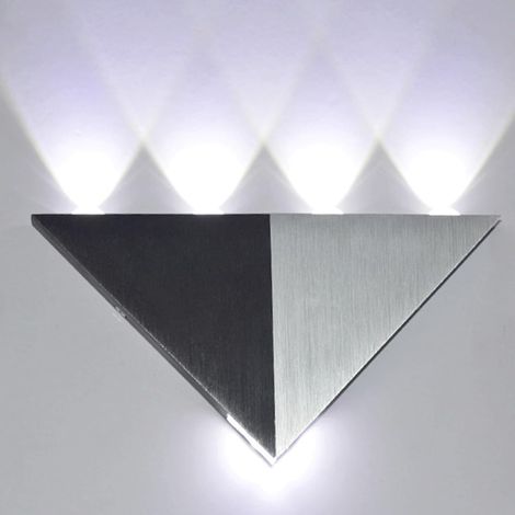 Dreieckige Led-wandleuchte / Moderne Und Minimalistische Aluminium-wandleuchte / Kreative Und Individuelle Leuchte, Weißes Licht (5w)