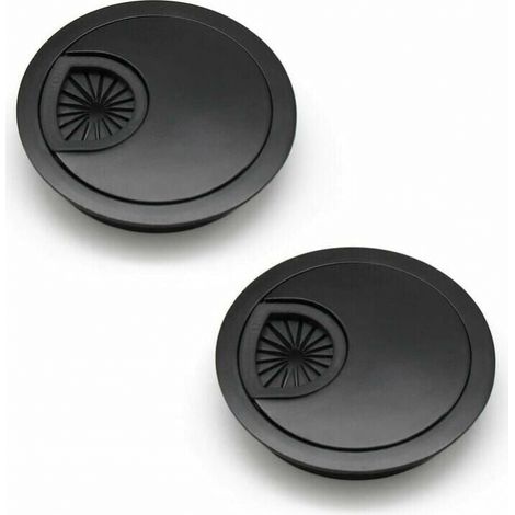 Stück 60-mm-kabeldurchführungen Für Schreibtische Und Arbeitsplatten, Schwarz