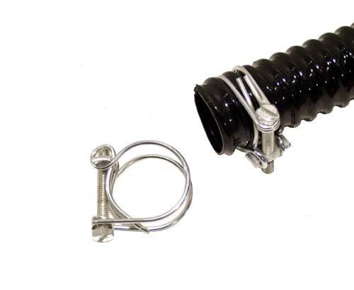 2 Stück Schlauchklemme verzinkt für Spiralschlauch 24-28 mm (1")