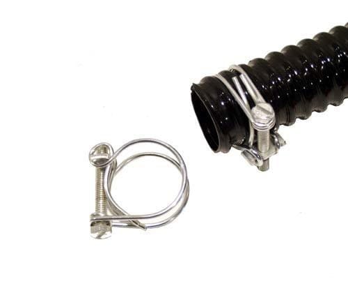 2 Stück Schlauchklemme verzinkt für Spiralschlauch 30-34 mm (1 1/4")