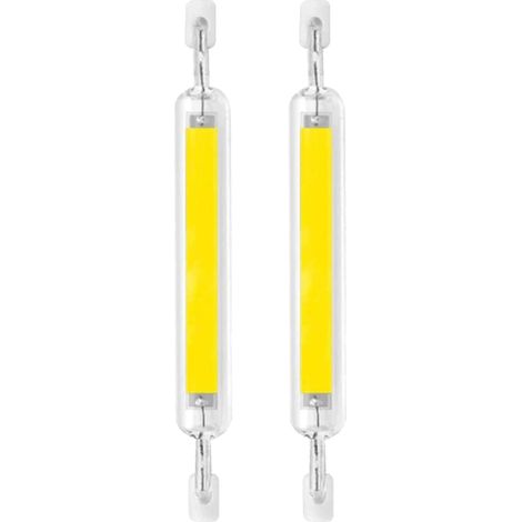 2er-pack Dimmbare 118-mm-r7s-10-w-led-lampen, Doppelsockel, Entspricht 80-w-halogenlampe, 120 V, Typ J, R7s-strahler, 6000 K, Landschaftsbeleuchtung, Kaltweiß, 118 Mm