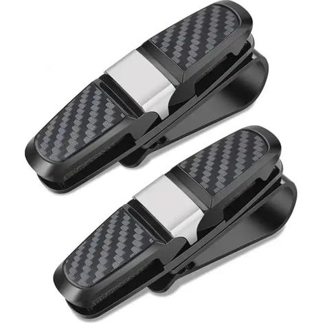 Sonnenbrillenhalter Für Die Sonnenblende Im Auto, Sonnenbrillenhalter Zum Anclipsen, Brillenhalter Fürs Auto, Doppelseitiger Clip Und Um 180 Grad Drehbarer Clip (2er-pack)