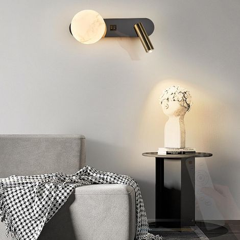Wandleuchte Für Den Innenbereich Mit Fernbedienung, Einstellbarer Helligkeit 2700k-6500k, Integrierten Strahlern, Aus Eisen Und Aluminium, Ideal Fürs Schlafzimmer