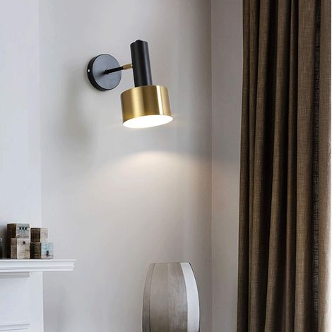Wandleuchte Im Nordischen Stil, Moderne Wandleuchte, Ideal Zur Dekoration Eines Nachttisches, Kreative Metallwandleuchte, Schwarz.