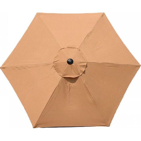 Ersatzbezug Für Sonnenschirm - 6 Streben - Durchmesser 2 M - Wasserdicht - Uv-schutz - Ersatzstoff - Khaki (farbe)