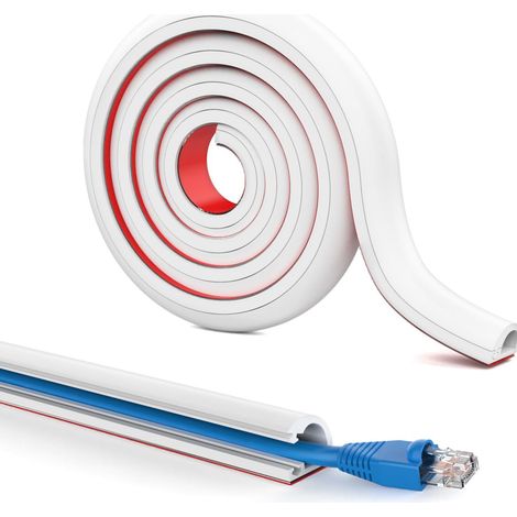 300 Cm Lange, Wandmontierte Kabelabdeckung, Geeignet Für Wandverkabelung, Wandmontierte Tv-kabelabdeckung, Einadriges Flexibles Kabelrinnenset, Weiß.