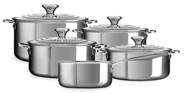Le Creuset 3-Ply PLUS Topfset 5-teilig Edelstahl