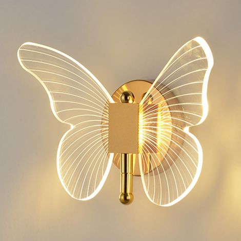 Led-nachttischleuchte, Gold, Acryl, 10 W, Dreifarbenlicht (6500 K + 4500 K + 3000 K), Fürs Schlafzimmer