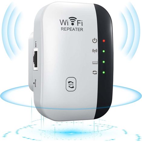 Wifi Repetidor 300 Mbit/s Wlan-repeater, 2,4-ghz-signalverstärker, Mit Rj45-ethernet-anschluss, Repetidor-modus/ap Und Wps-schutz, Reichweite 300 M², Wanddurchdringung