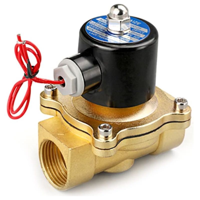 Messing-magnetventil, Normalerweise Geschlossen, 220 V, 1/2-zoll-öffnung, Für Wasser, Luft, Öl, Industrielle Anwendungen