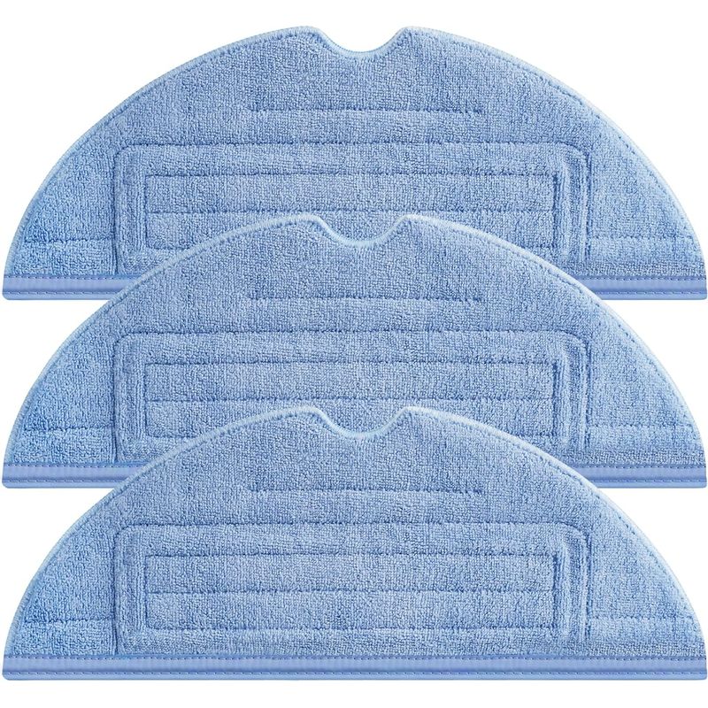 3er-set Mikrofaser-wischpads – Zubehör Für Saugroboter – Waschbar Und Wiederverwendbar – Für Hartböden – Grau – 20 X 30 Cm
