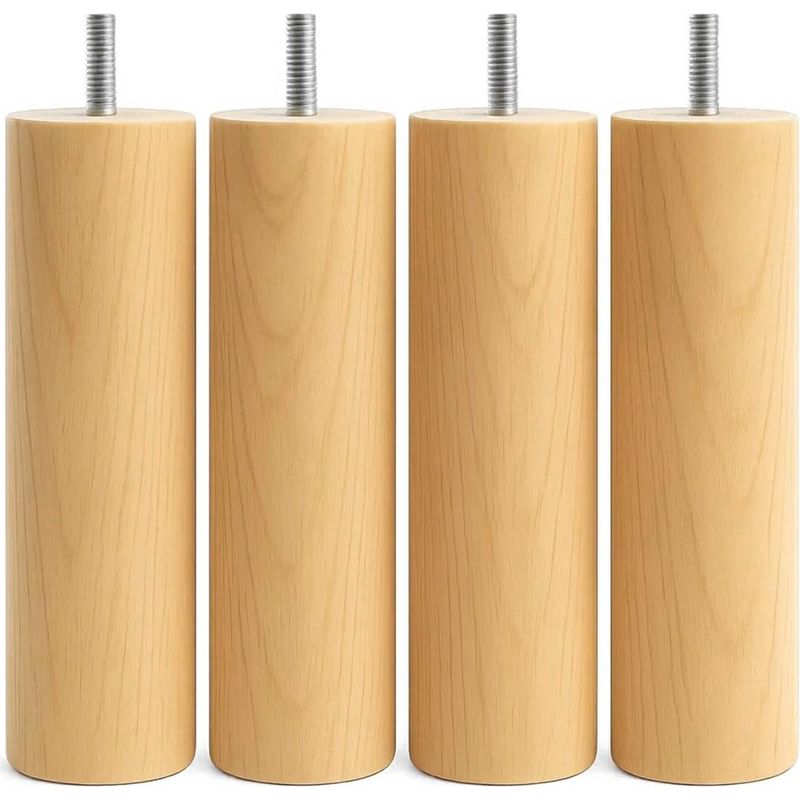 Bettbeine – Lattenrost – Massives Buchenholz – M8-schraubbefestigung – Für Schlafzimmer – Natur – 15 X 6 Cm