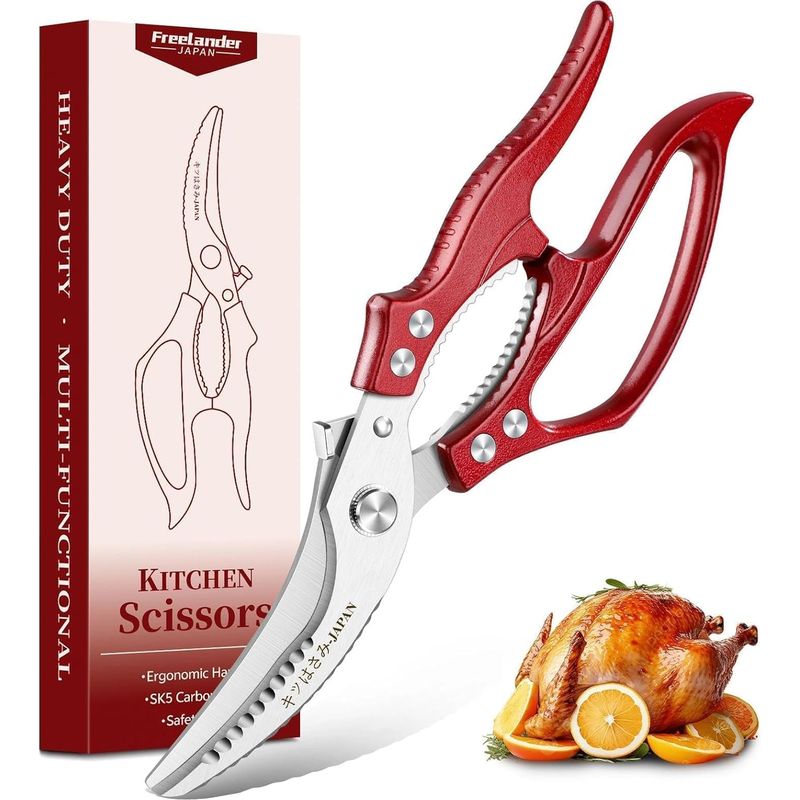 Geflügelschere, Klinge Aus Sk5-kohlenstoffstahl, Ergonomischer, Rutschfester Griff, Zum Schneiden Von Fleisch In Küche Und Haushalt.