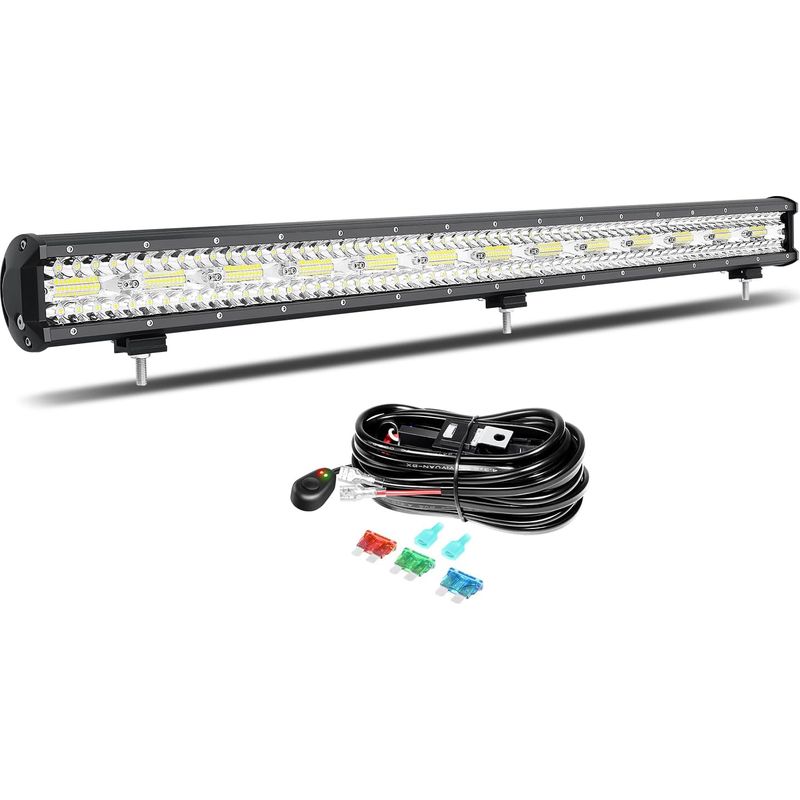 X 93 Cm Led-lichtleiste (780 W), Ip67 Wasserdicht, 6000 K, 12-v-verkabelungsset Für Geländewagen, Lkw, Boot