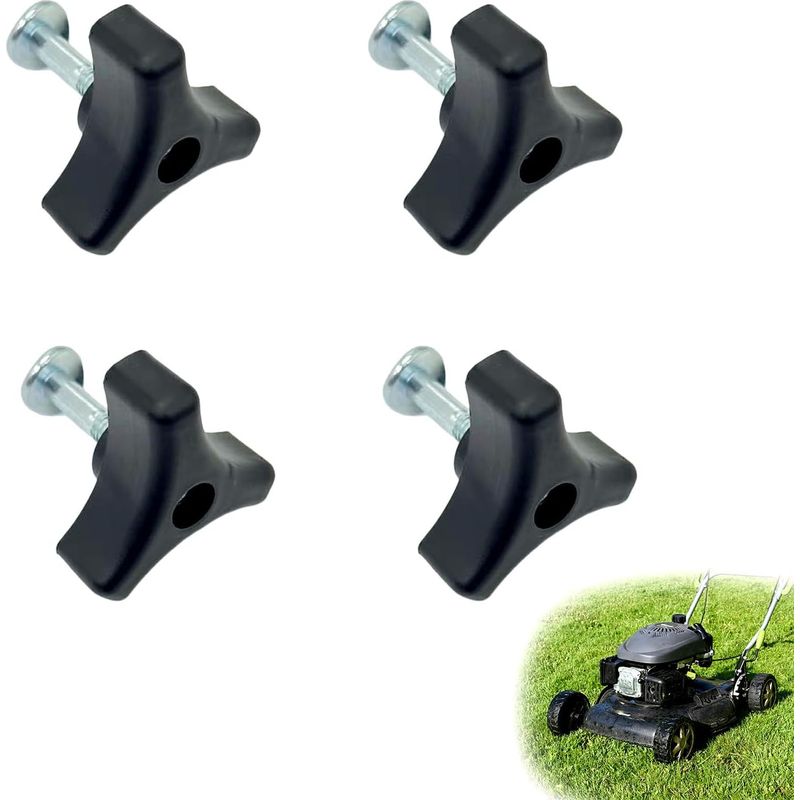 Griffbolzen - Muttern - Rasenmäher - Universeller Ersatz - Ergonomisches Dreiecksdesign - Rostfrei - Gartenarbeit - Schwarz - 55 X 43 Cm
