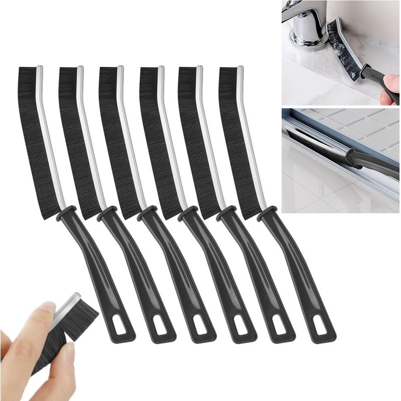 6-teiliges Fugenbürsten-set, Strapazierfähiges Nylon, Ergonomischer Griff, Für Küche, Bad Und Fenster