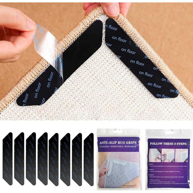 Rutschfeste Matten, Wiederverwendbarer Klebstoff, Für Glatte Böden, Anti-curl-matten, Für Den Innen- Und Außenbereich