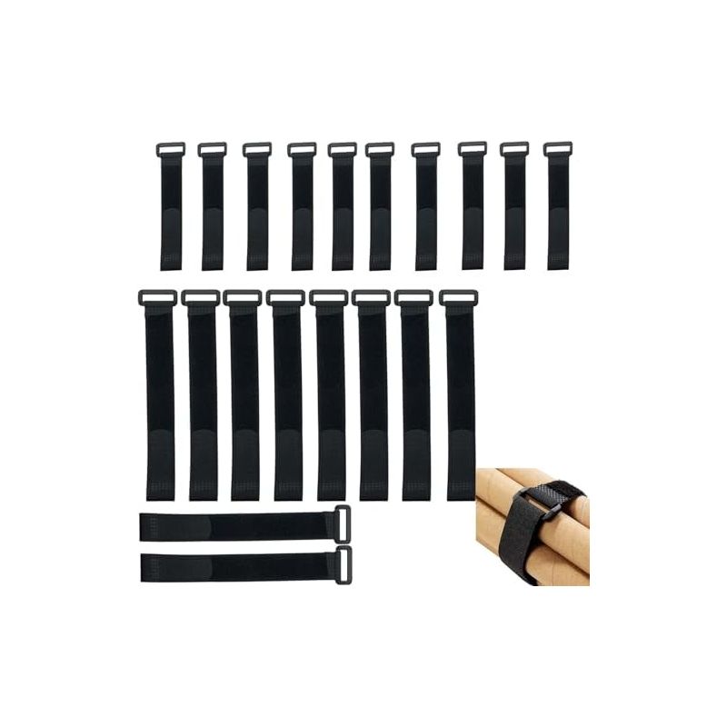 Elastische Ohrringe, 20 Stück, 2 Längen 20/30 Cm, Befestigt Wiederverwendbare Anti-drapantes Für Kabel, Tuyaux, Sport, Haus Und Büro, Schwarz –